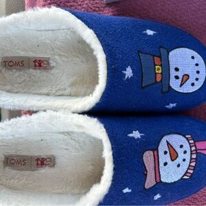 Tom’s snowman slippers